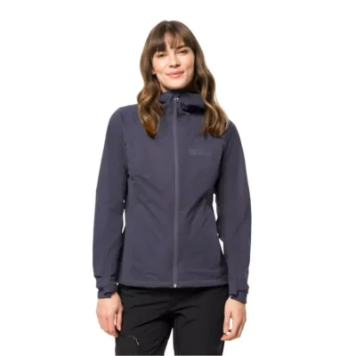 Dame skaljakke Jack Wolfskin Highest Peak 3L – Grå