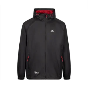 QIKPAC JACKET herreregnjakke Black - Red Herre regnjakke