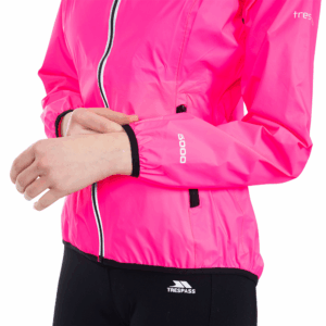 Dame vindjakke Trespass Beaming Pink Refleksjakke_3 Dame vindjakke