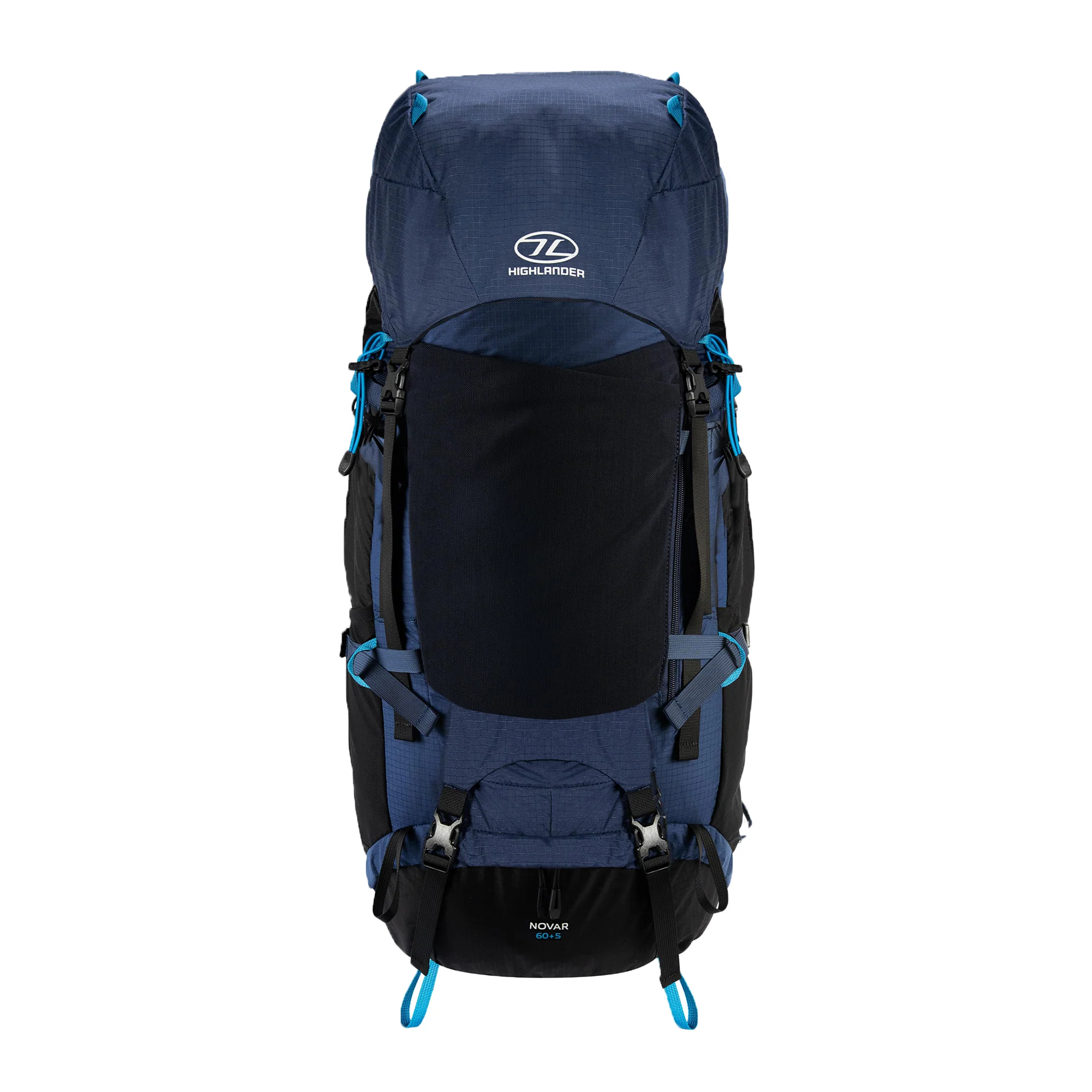 Highlander Novar vandrerygsæk 60+5L Blå Vandrerygsæk