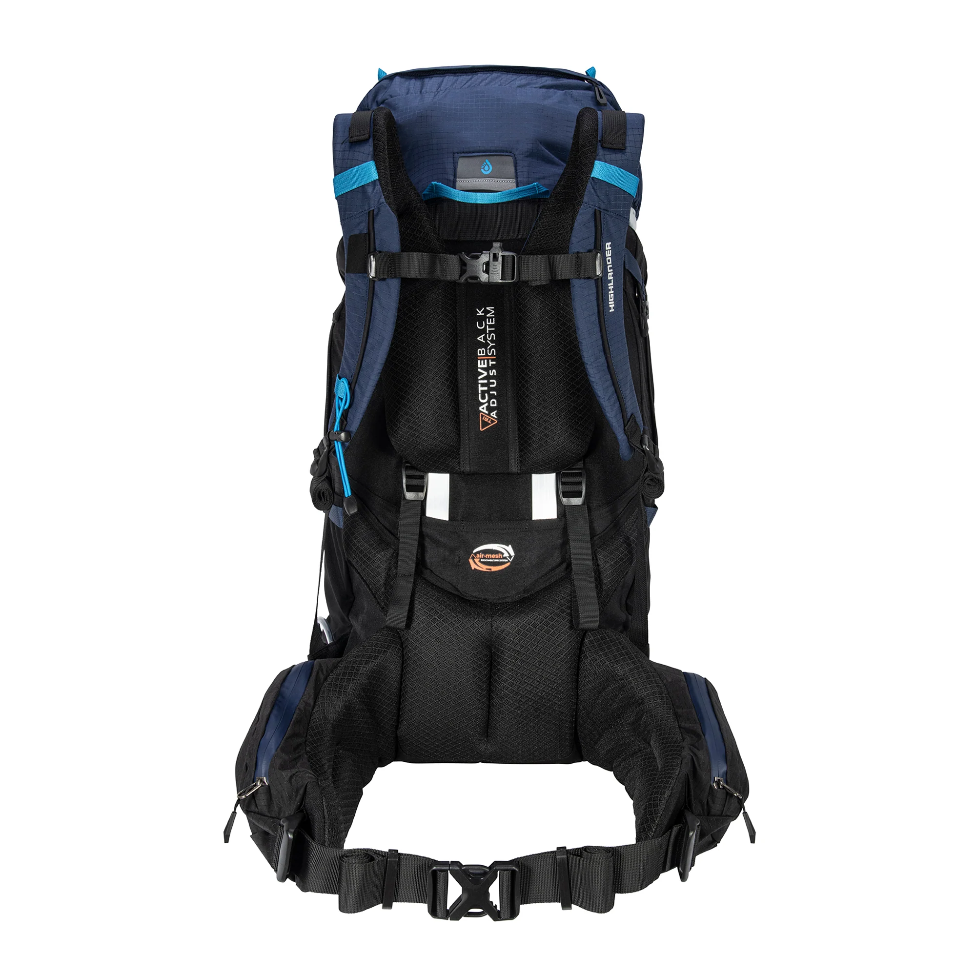Highlander Novar vandrerygsæk 60+5L Blå_1 Vandrerygsæk