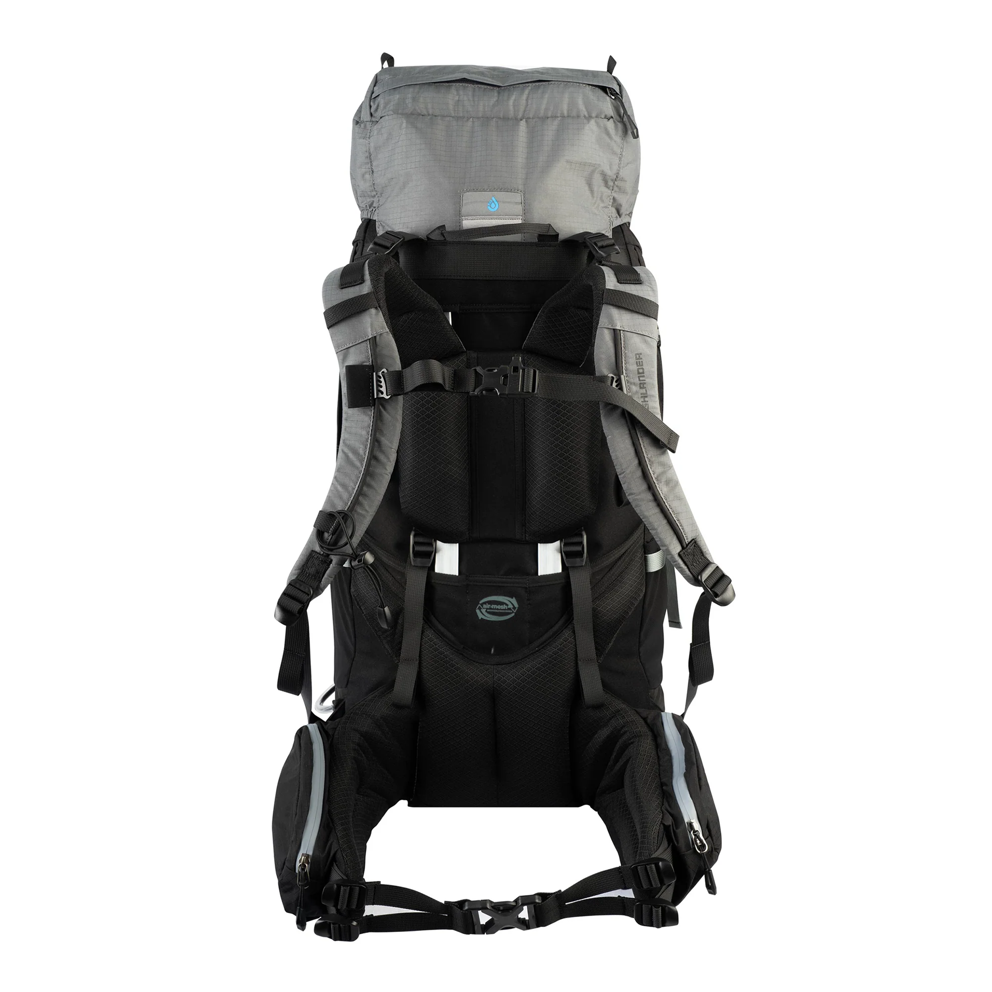 Highlander Novar vandrerygsæk 60+5L Grå_1 Vandrerygsæk