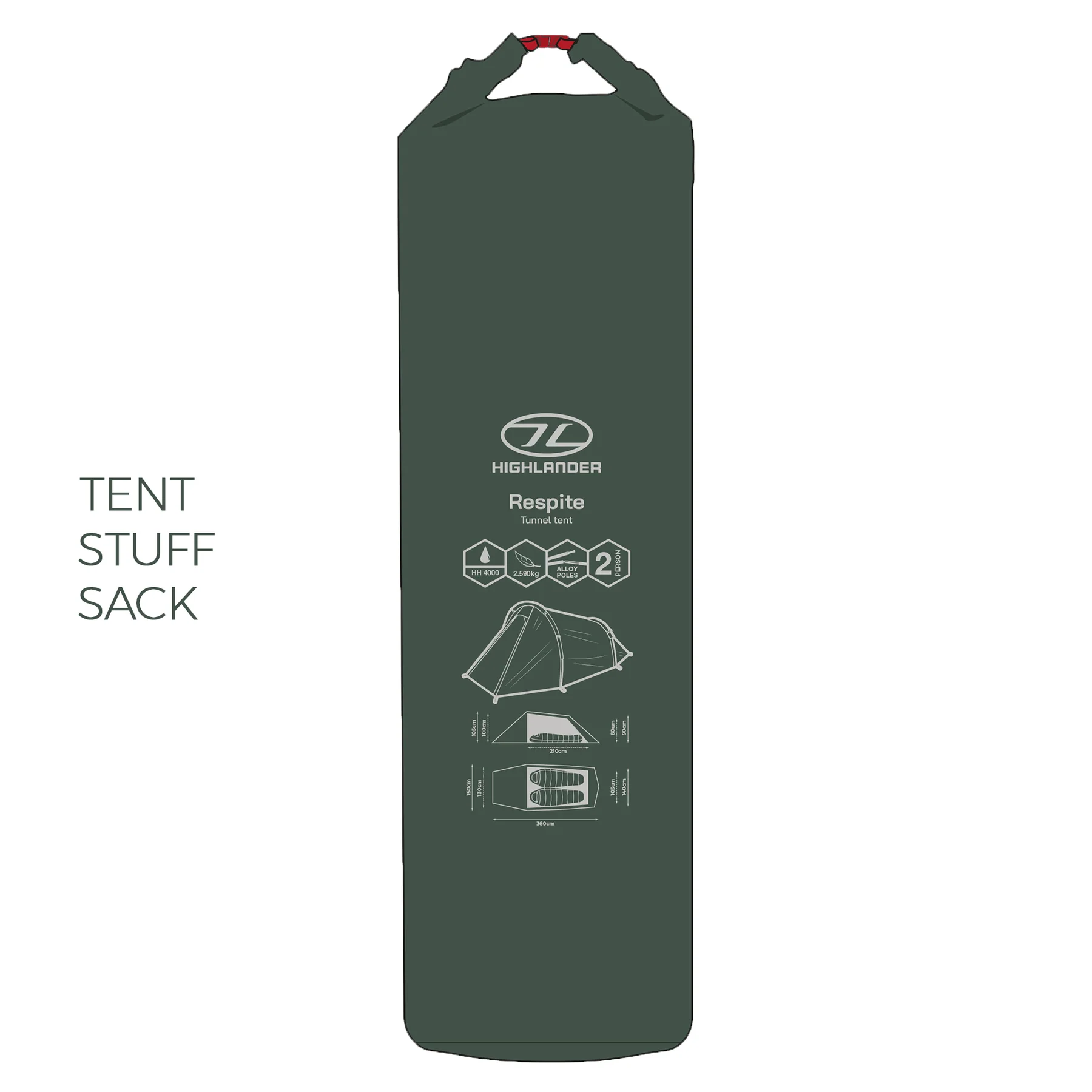 Highlander Respite 2-personers telt – Fyrregrøn_10 2-personers telt