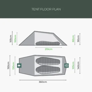 Highlander Respite 2-personers telt – Fyrregrøn_11 2-personers telt