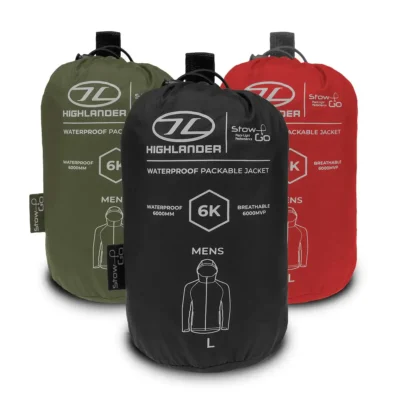 Herre regnjakke Highlander Stow & Go Herre regnjakke