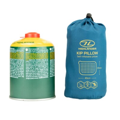 Campingpude Highlander Kip – Selvoppustelig pude grøn Campingpude