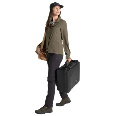 Dameskjorte NosiLife Pro Long Sleeved Shirt III Wild Olive Dameskjorte Craghoppers