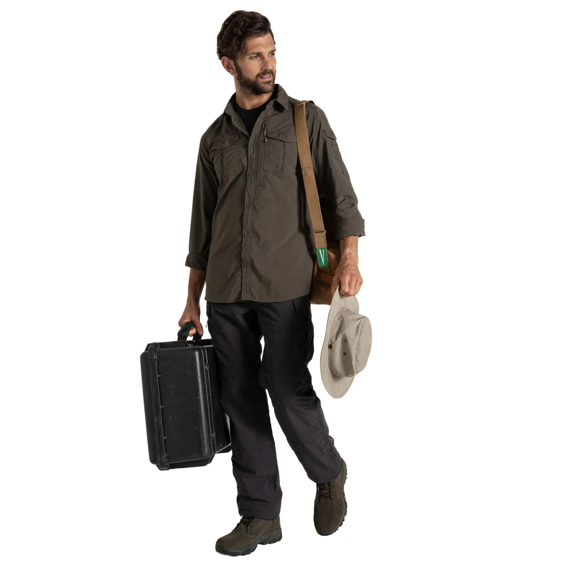 Herreskjorte NosiLife Adventure Long Sleeved Shirt III woodland green Herreskjorte NosiLife Adventure