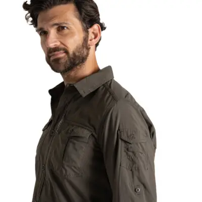 Herreskjorte NosiLife Adventure Long Sleeved Shirt III woodland green Herreskjorte NosiLife Adventure