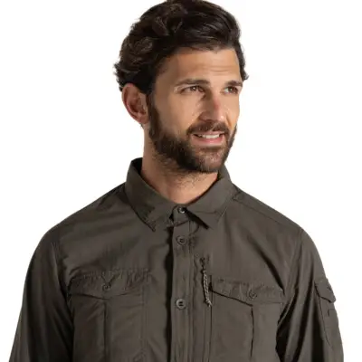 Herreskjorte NosiLife Adventure Long Sleeved Shirt III woodland green Herreskjorte NosiLife Adventure