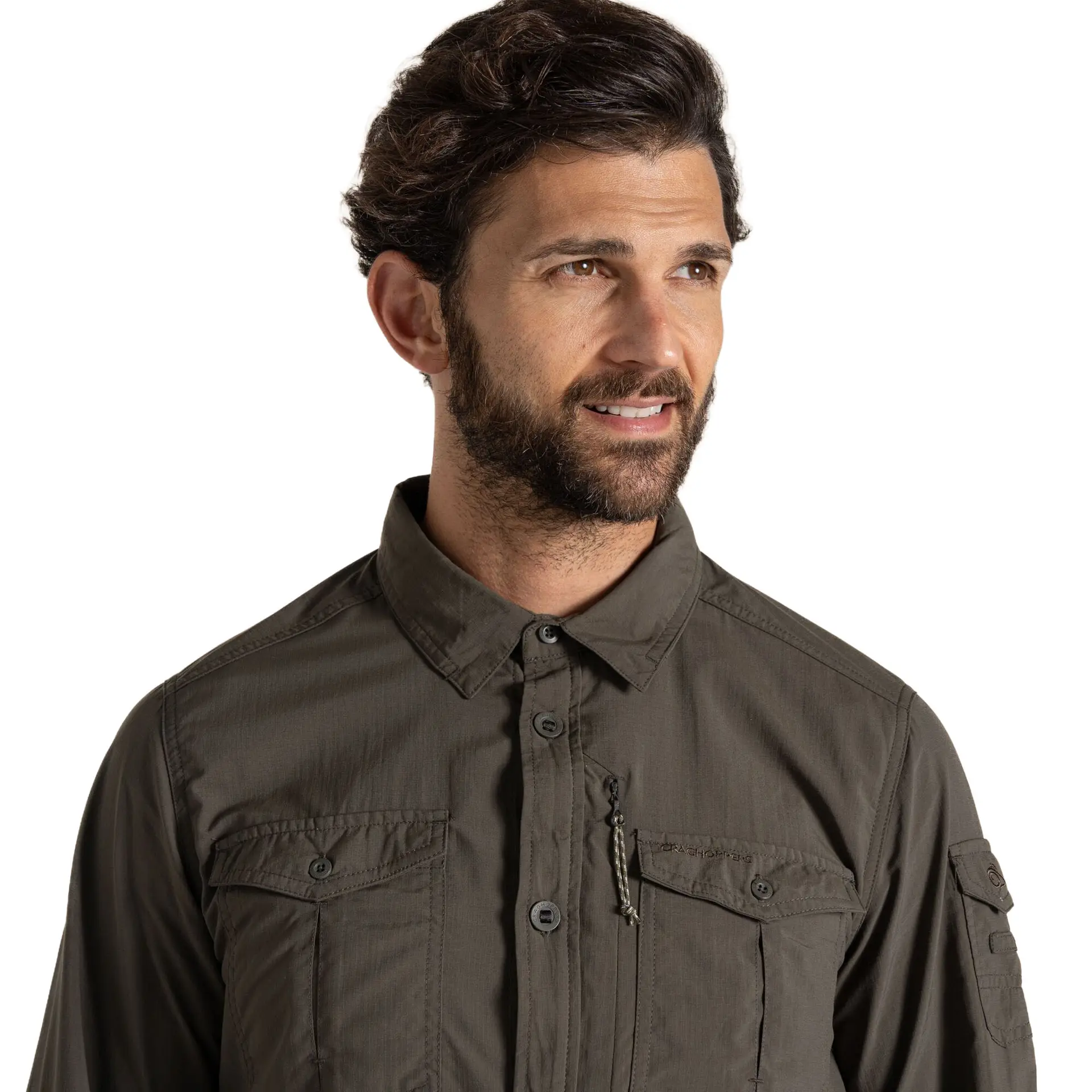 Herreskjorte NosiLife Adventure Long Sleeved Shirt III woodland green Herreskjorte NosiLife Adventure