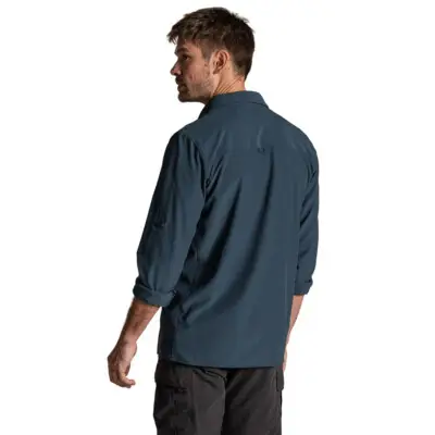 NosiLife Pro Long Sleeved Shirt V Blue Stone Herreskjorte