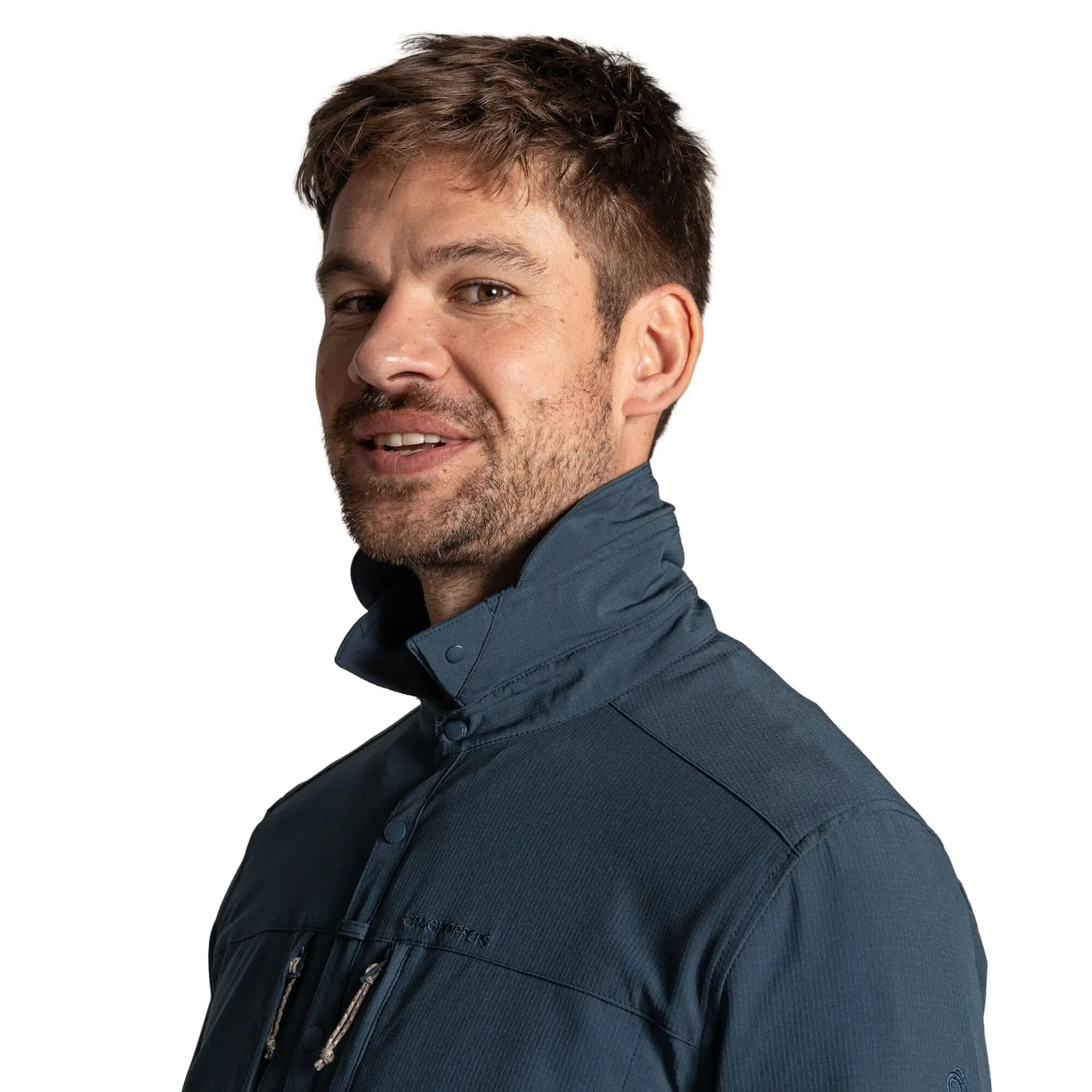 NosiLife Pro Long Sleeved Shirt V Blue Stone Herreskjorte