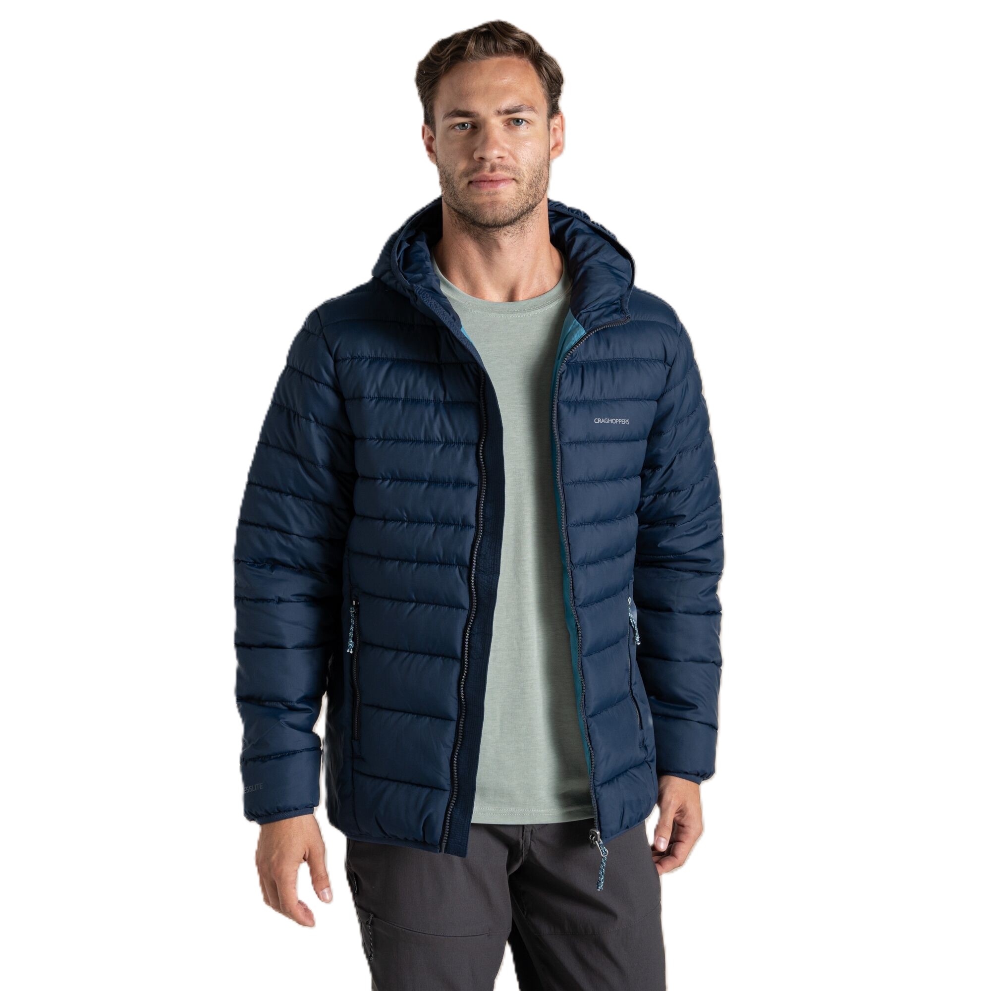 Compresslite IX Hooded Insulating Jacket Blue Navy Herre vandrejakke