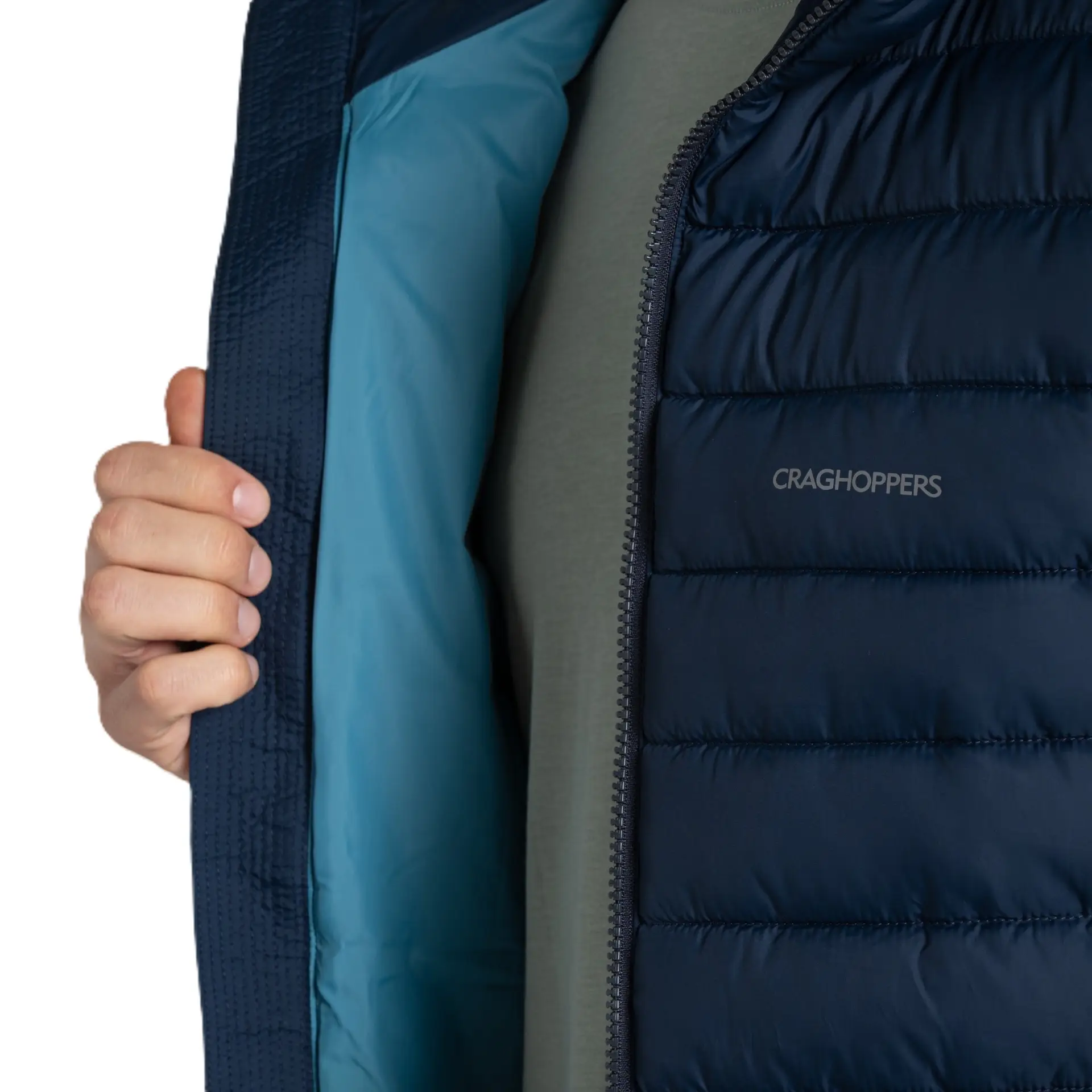 Compresslite IX Hooded Insulating Jacket Blue Navy Herre vandrejakke